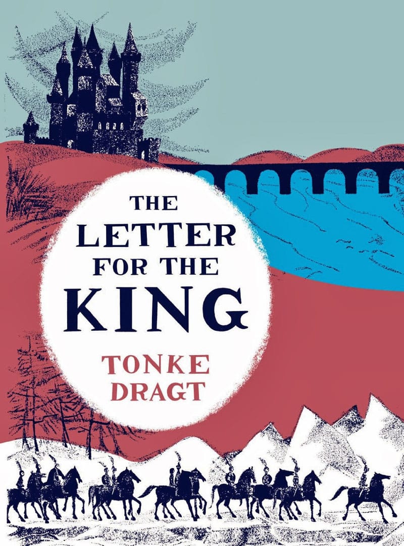 vintage print design book cover pushkin letter for the king tonke dragt